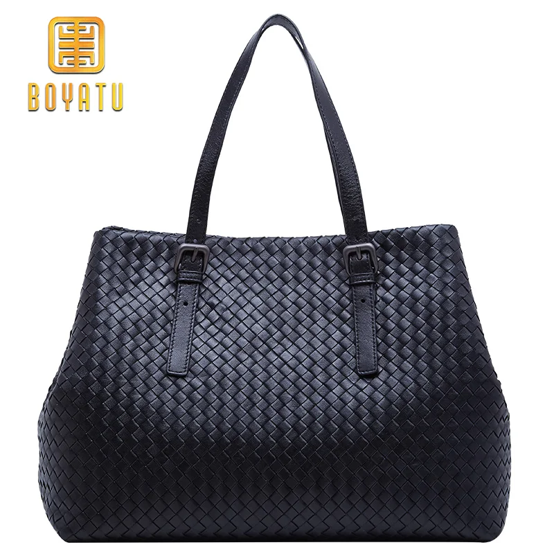 Koop Luxe Handtassen Vrouwen Tassen Designer Lederen Schoudertassen Merk Dames Top handvat Tassen Tote Purse Weave Sac EEN belangrijkste