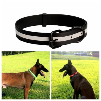 

Silicone Large dog Collar Waterproof pet Collar reflective dog collars Adjustable Dogs Neck Strap for medium big dogs
