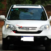 Для Honda CRV/CR-V 2007-2009 Серебряный верхний нижний передний бампер сетка решетка гриль 2 шт