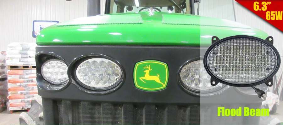 Luzes de Trabalho para John Luzes de Trator Polegada Oval Conduziu Deere 8120 8220 8320 8420 8520 X2pcs 5.5 39 w 2 Barra de luzLuz de trabalho