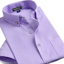 Obese высокое качество Новое поступление модная мужская клетчатая формальная повседневная мужская хлопковая рубашка короткий рукав супер большой плюс размер M-9XL