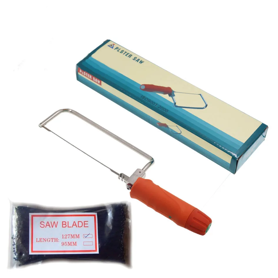 1 Set Dental Lab Long Plaster Saw With Plastic Handle and 100 PCS 127mm