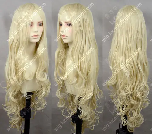 

Hot Sell! 32" New wig Blonde Wavy Lolita Princess Party Cosplay Wig