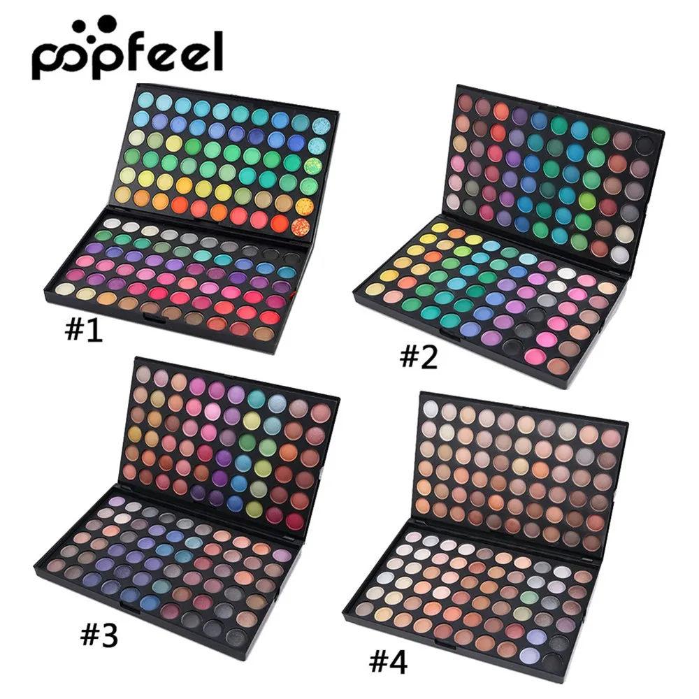 Popfeel 120 Color Professional Eyeshadow Palette Shimmer Matte Eye