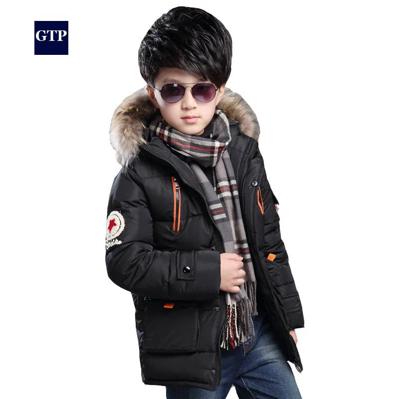 

Warm Thickening Winter Fur Collar Child Coat Children Outerwear Windproof Baby Boys Girls Jackets For 5 8 10 12 Years Old