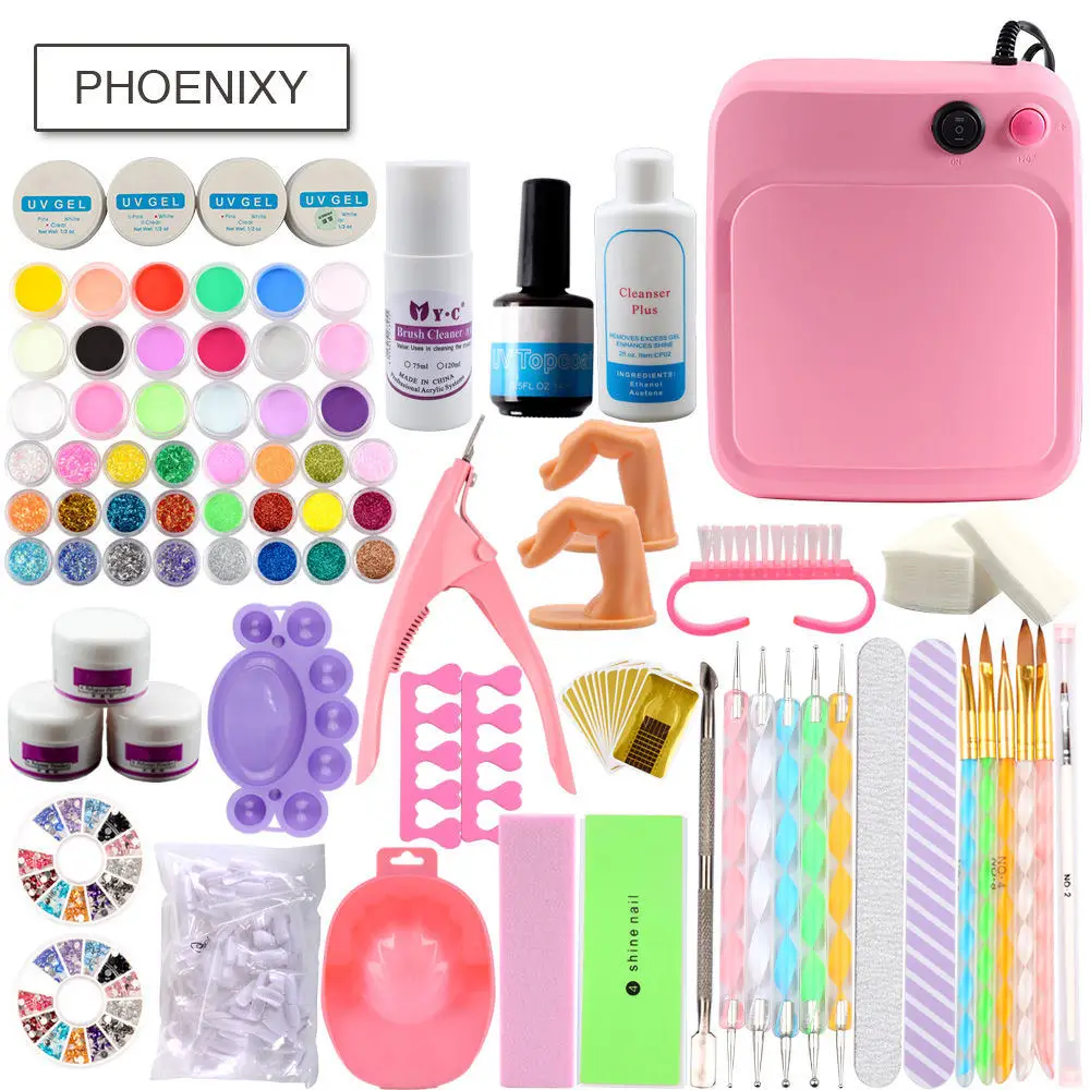 

Manicure Set UV Gel Kit Set Acrylic Powder Sets Nail Art Decoration 36W UV Lamp Dryer UV Brush Nail Tools For Nail Extension Kit