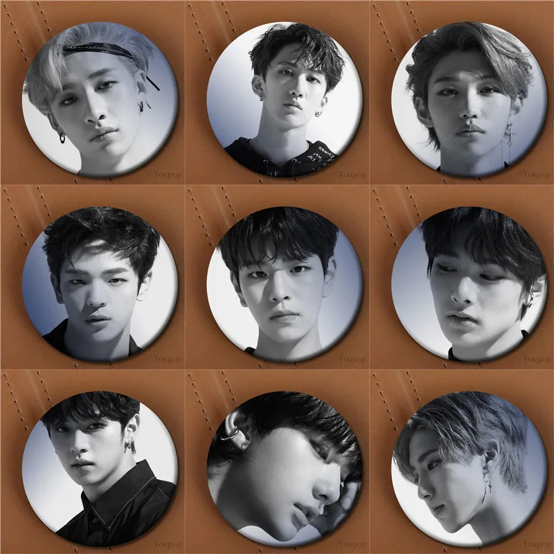

Youpop KPOP Stray Kids Mini 3th Album I am You StrayKids MINHO CHANG BIN Photo Badge Pins Brooches for Clothes Hat Backpack