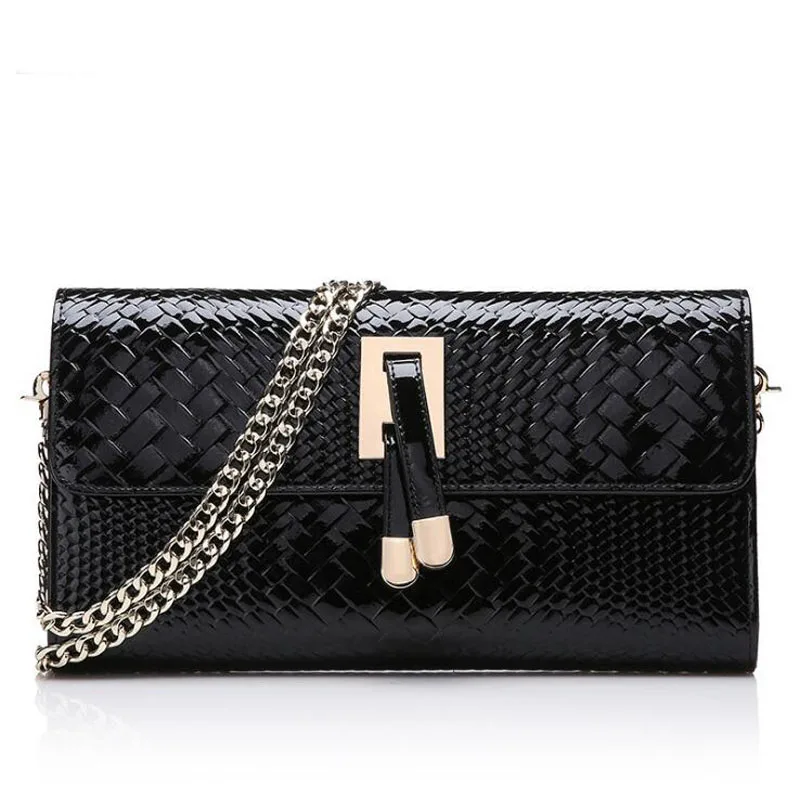 High Quality Luxury Genuine Leather Women Handbags Knitting Designer Fashion Shoulder Clutch Bag Crossbody Flap Lady Casual bag