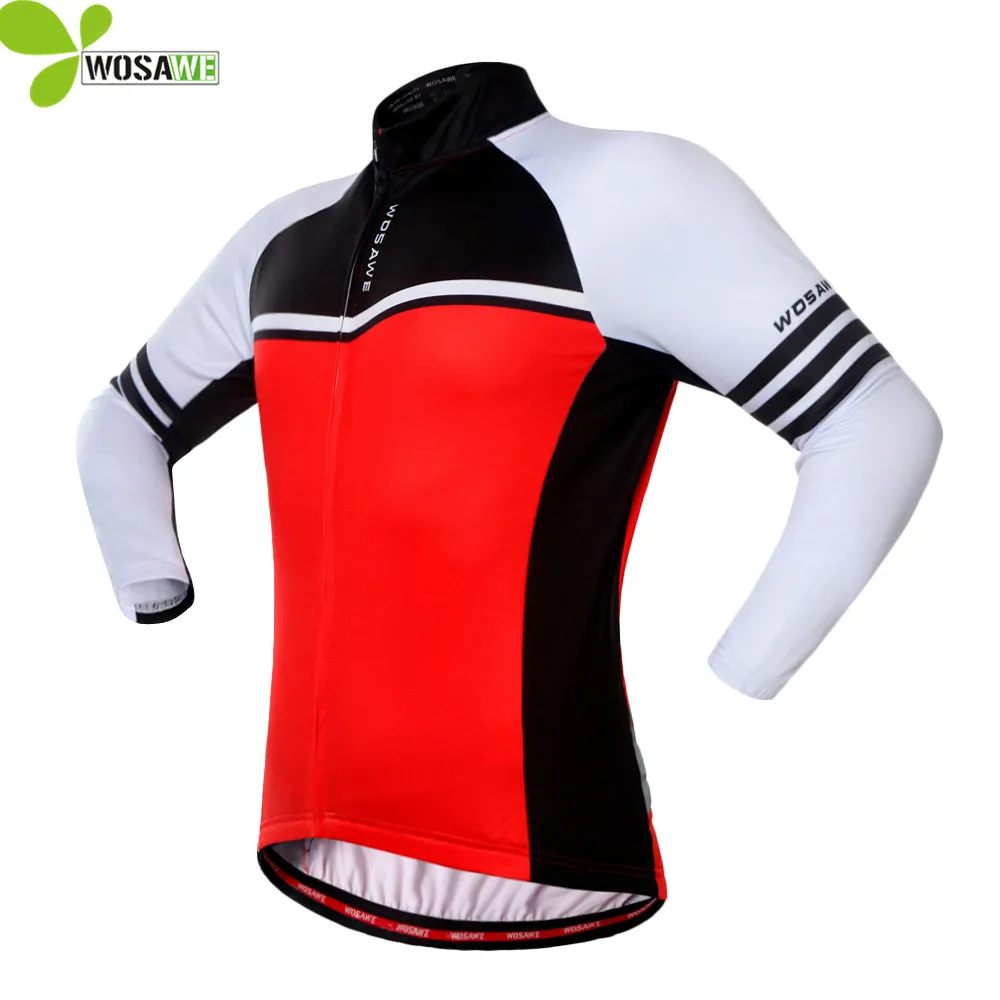 WOSAWE Men Fleece Winter Cycling Jackets Thermal Bike Sports Wear