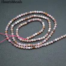 Натуральный розовый опал Алмазная резка граненый 2 мм 3 мм камень семян круглые бусины
