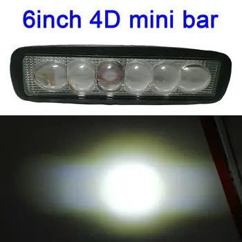 

Newest 6" 4D 18W Super Slim Led Work Light Bar Spot Offroad Driving Lamp Led Daytime Running Light DRL Working Spotlight 12V 24V