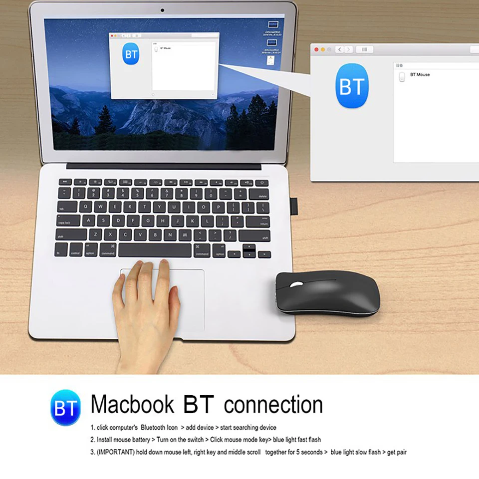 VicTsing XR446 Bluetooth Mouse Mouse Wireless Mouse Mice Ergonomic Vertical Mice 2.4Ghz Wireless High Speed For Computer Windows (7)