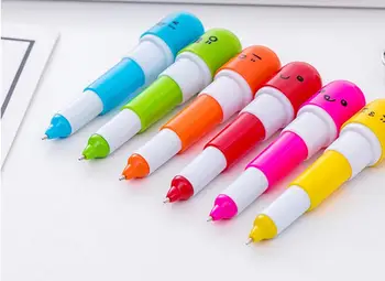 

mix style new lovely blue ballpoint pen cute cartoon pen school prize gift student Telescopic ballpoint pen 80pc 0.5mm nik 12cm