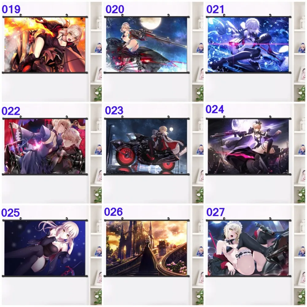 Японская игра-аниме Fate/stay night Saber Alter FGO настенный Свиток Плакат манга настенные подвесные плакаты украшение дома 40*60 см