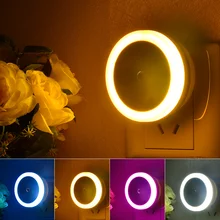 Plug In Sensor Light EU US Plug Sensor Night Light Luminaire Lamp Led Nightlight Children Bedroom