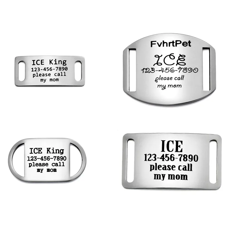 Pet Dog Cat Id Tag Customized Stainless Steel