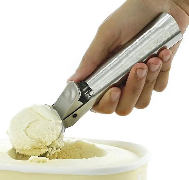 ORGANBOO 1PC Kitchen High Quality Thicker Stainless Steel Ice Cream Spoon Scoop Dig ice cream Fruit ball