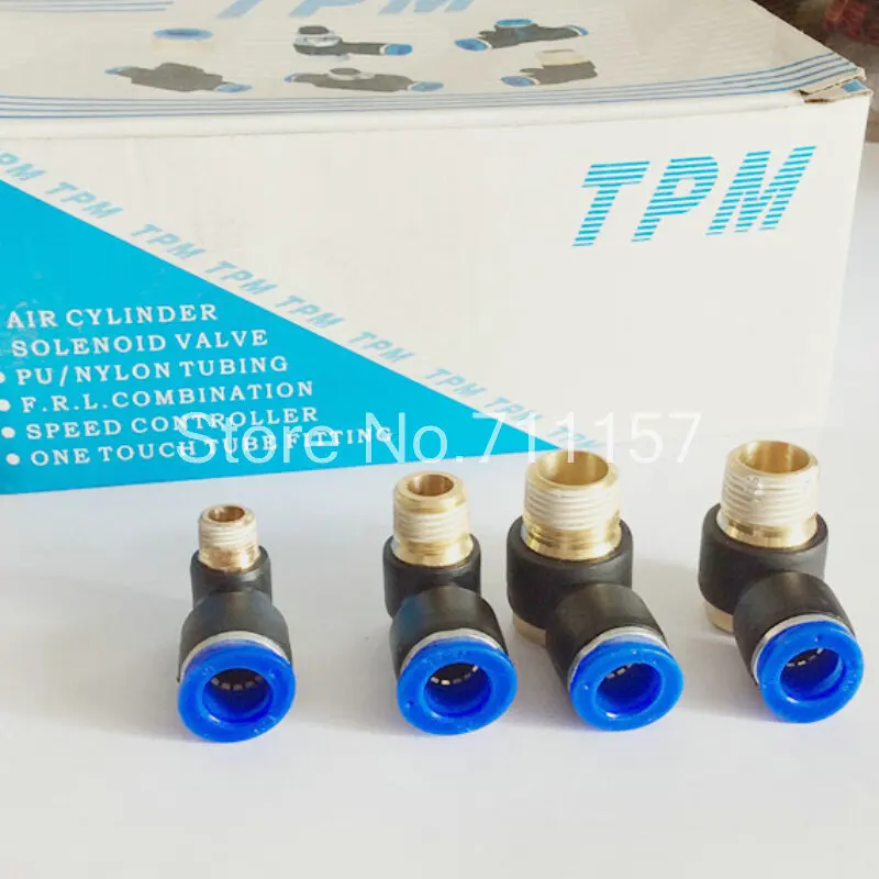 PU Air Push In Fitting PC10-03 10x Male Straight Connector Tube OD 3/8" 10mm 