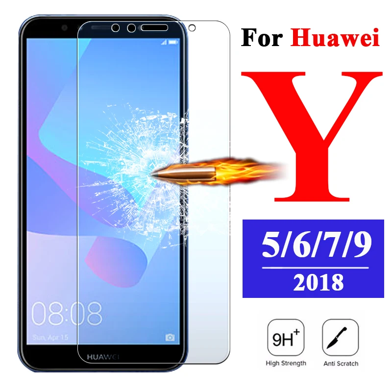 Защитное стекло на huawei Y5 Y6 Y7 Y9 Prime 2018 Y 5 6 7 9 2017 Ii Glas защита экрана Cam Huawey защитная