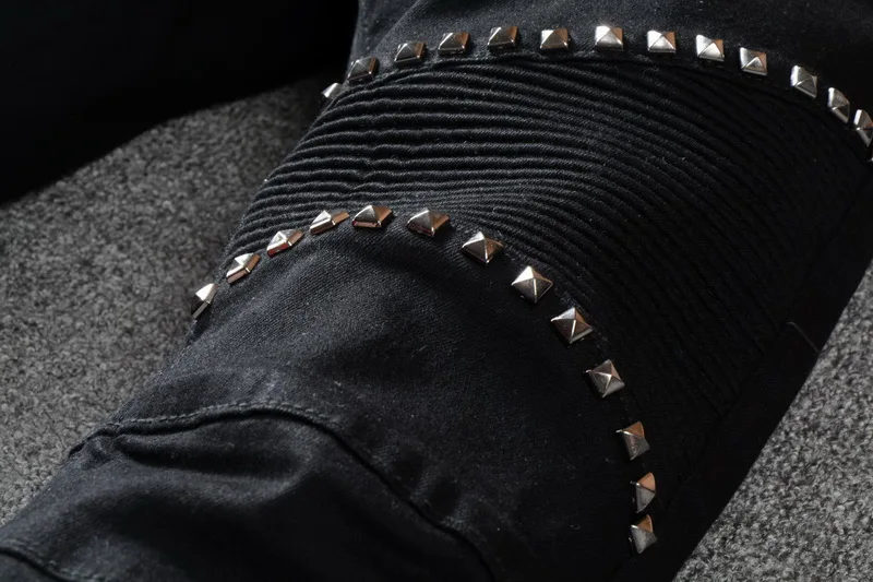Metal Rock Punk Rivet Spike Pants a15