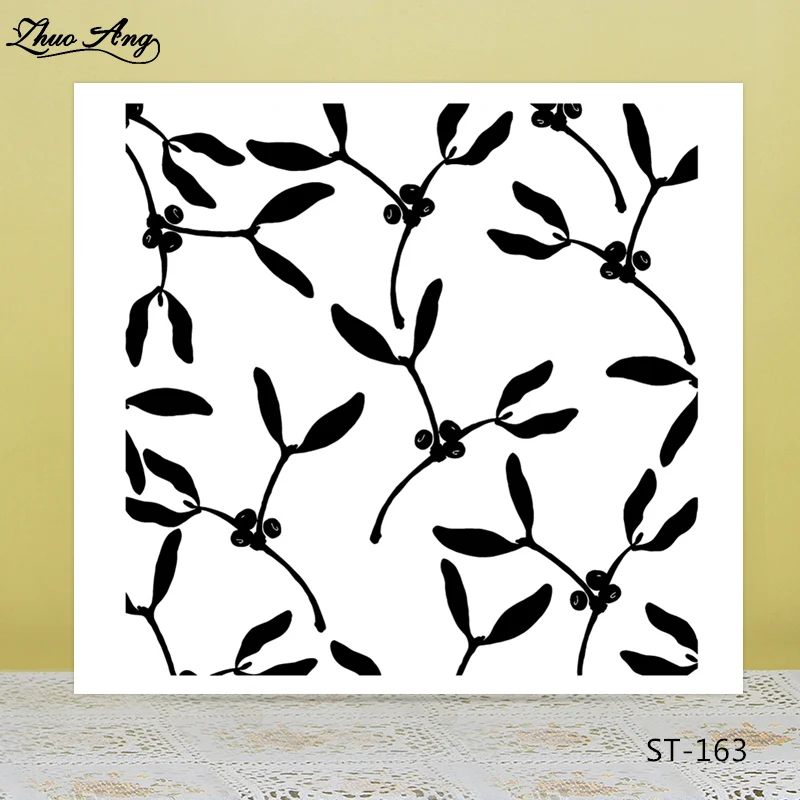 

Leaves Transparent Silicone Stamp/Seal for DIY Scrapbooking/Photo Album Decorative Card Making Clear Stamps Supplies