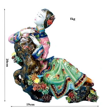 

Glazed Porcelain Figurine Statue Art Collectible Ceramic Ornaments for Christmas Decoration Home Sculpture Arts Crafts
