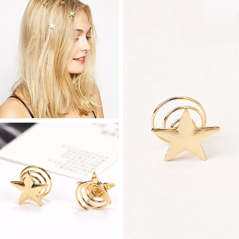 M Mism High Quality 1 Set 4 Pcs Girls Small Star Hair Clips