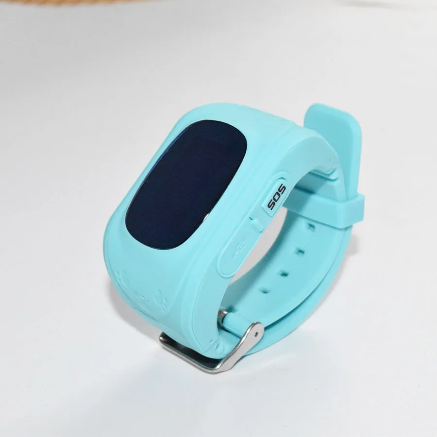 Анти-потерянный Q50 OLED Детский gps трекер SOS умный мониторинг позиционирования телефон дети gps детские часы совместимы с IOS Android - Цвет: Синий