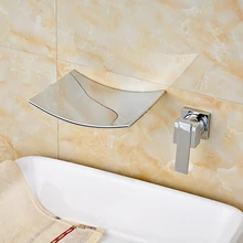 Chrome Single Handle Vessel Sink Faucet Brass Bathroom Basin Mixer Tap Wall Mounted