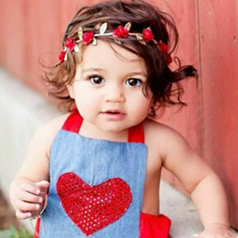 Baby Girl Flower Crown Wreath Headband Boho Floral ...