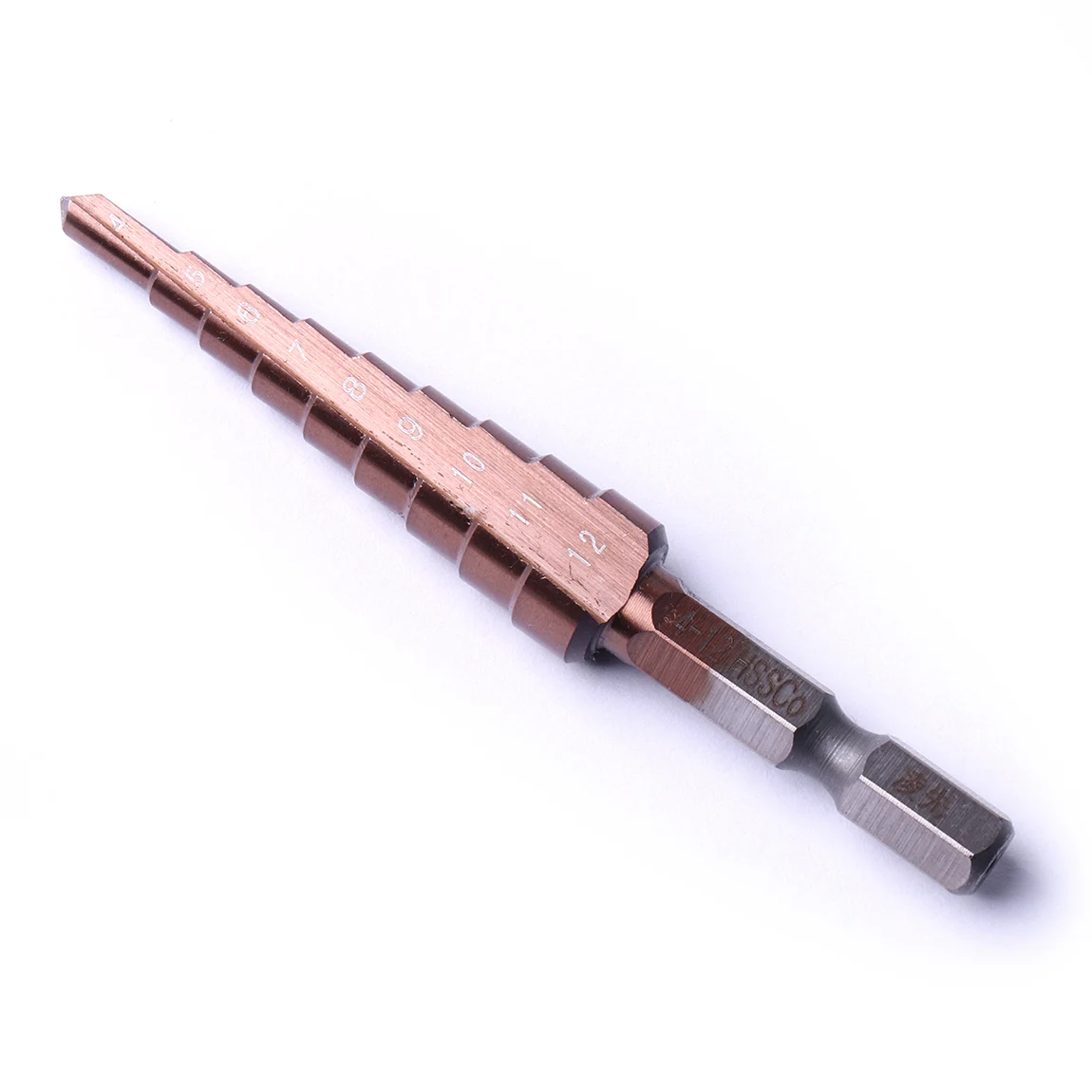 

1pcs HSS Cobalt M35 Step Drill Bit Hex Shank Step Cone Drill Bit Hole Cutter 9 steps 4-12mm