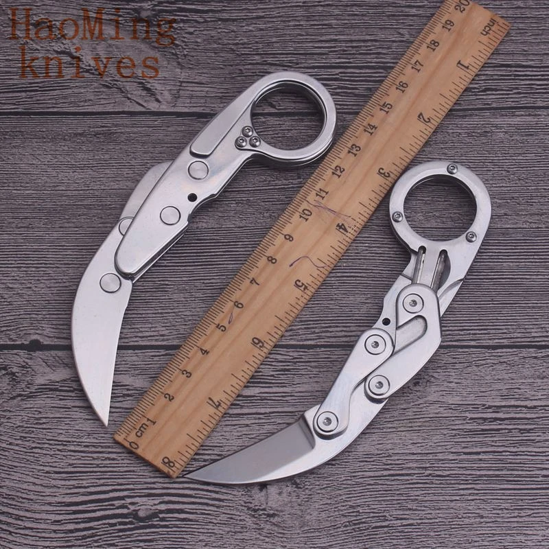 

outdoor Camping folding Knives hunting Karambit CS GO Mechanical claw knife tactical portable mini rescue cutter survival tools