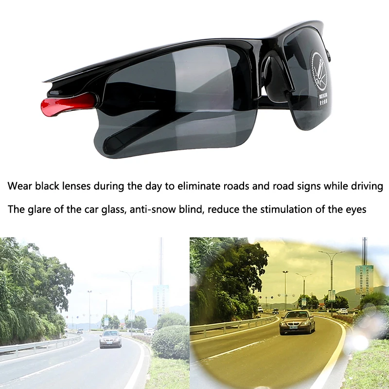 Car Driving Glasses Night-Vision Glasses Protective Gears Sunglasses Night Vision Drivers Goggles