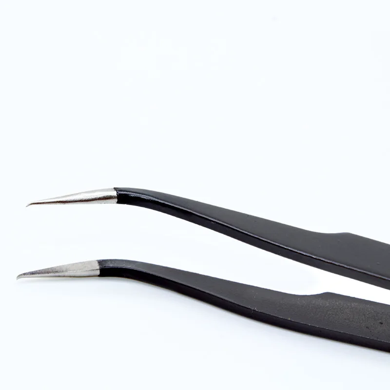 DIYWORK ESD-14 ESD-15 anti-static bending straight tip tweezers precision welding tweezers set electronic ESD tweezers tool