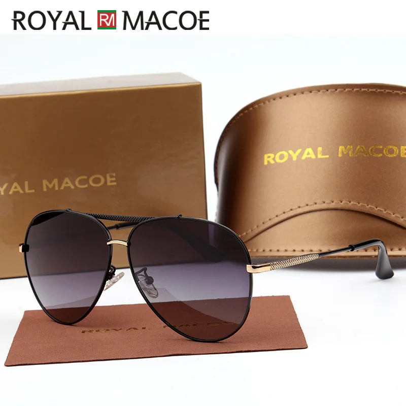 Мужские и женские солнцезащитные очки ROYAL MACOE Винтажные Солнцезащитные с