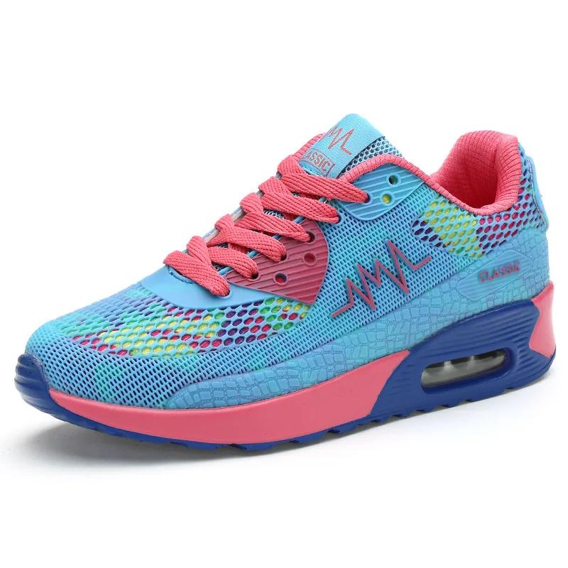 

Hot Sale Woman Breathable Running Sports Shoes 2017 New Arrival Height Increasing Air Cushion Sneakers Shoes
