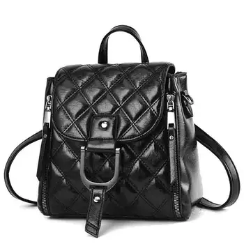 

2020 spring and summer ladies backpack comfortable PU leather female backpack large capacity