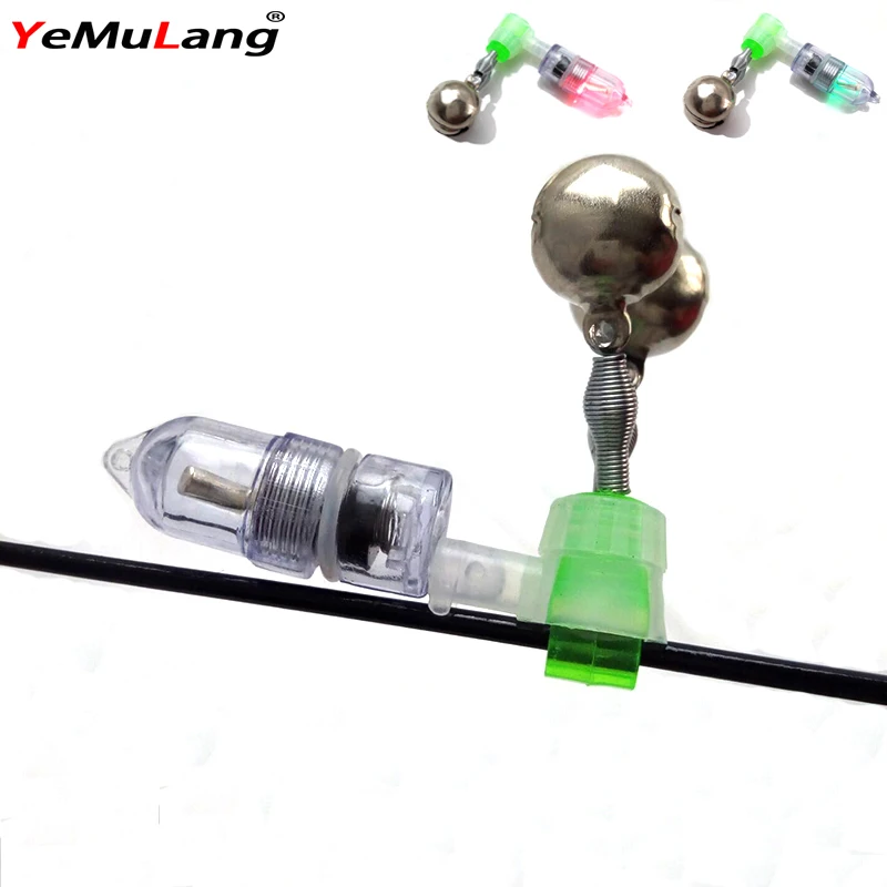 

YeMuLang Brand Hight Quality Twin Bells LED Flash Light Night Electronic Fishing Bite Alarm Finder Lamp Clip For Fishing Rod