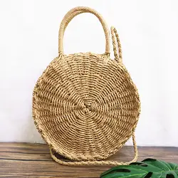 Богемный пляж круглый сумка Юго-Восточной Азии ручной работы сумка круглый ротанга сумка летняя пляжная сумка ручной работы из ротанга