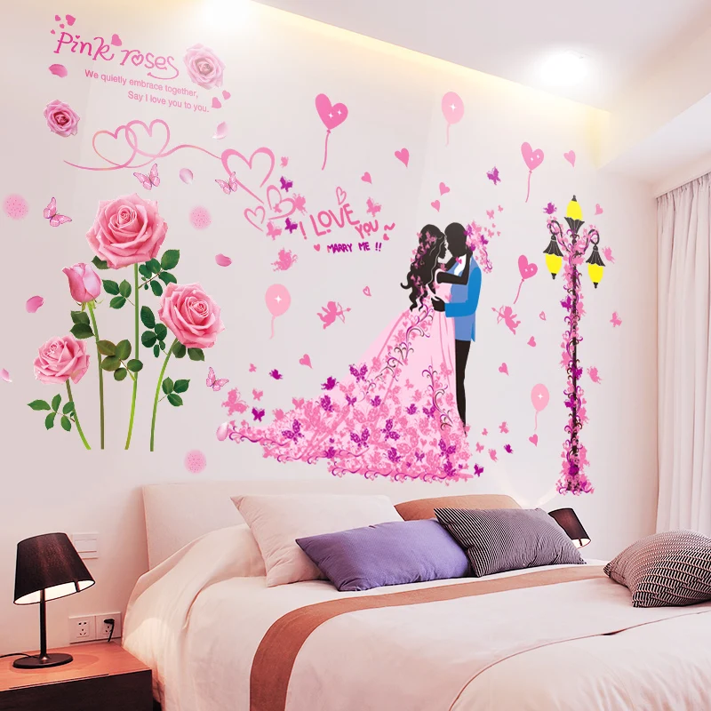 Wall Stickers Creative Bedroom Sweet Girl From The Picture