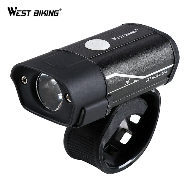 Best Price WEST BIKING Bicycle Light L2 LED USB Rechargeable Bike Headlamp 5 modes Cycling Handlebar Safety Flashlight With Warning Light