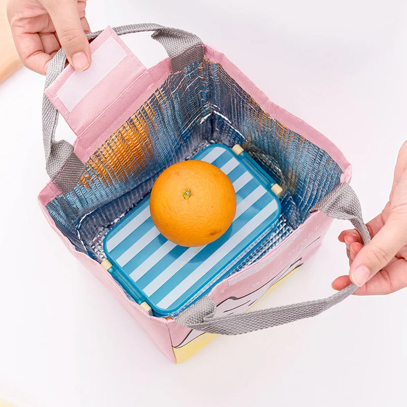 Сумка для ланча сумка для хранения коробок Термоизолированный Bento сумка-холодильник Tote коробка для обедов с мультипликацией для детей женские сумки для ланча