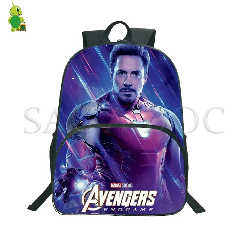 Мстители Endgame супергерой Железный человек рюкзак школьные сумки для подростков большой емкости книга сумки Женщины Мужчины Путешествия Рюкзак