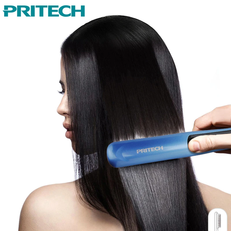 

2019 Hair Straightening Brush LED Display Fast Heating V-Shape Beard Straightener Comb Professional Styling Tools