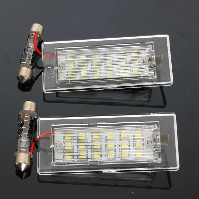 2Pcs License Plate Light For BMW X5 E53 X3 E83 2003 2010 18 LED Bulbs