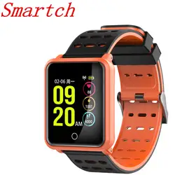 Smartch цветной ЖК-спортивный мужской Смарт-часы с пульсометром фитнес-трекер кровяное давление умный Браслет для IOS Android