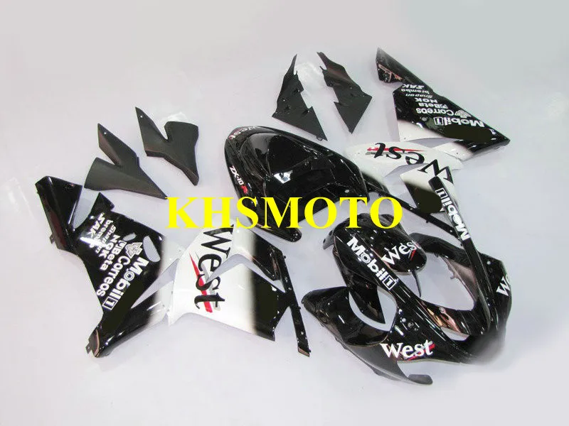 

Custom Motorcycle Fairing Kit for KAWASAKI Ninja ZX10R 04 05 ZX 10R 2004 2005 zx 10r ABS White black Fairings set+gifts KY36