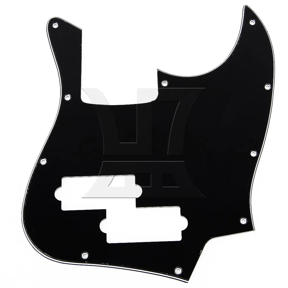 Yibuy черный Стандартный 10 отверстие 3ply ABS гитара scratchplate Pickguard