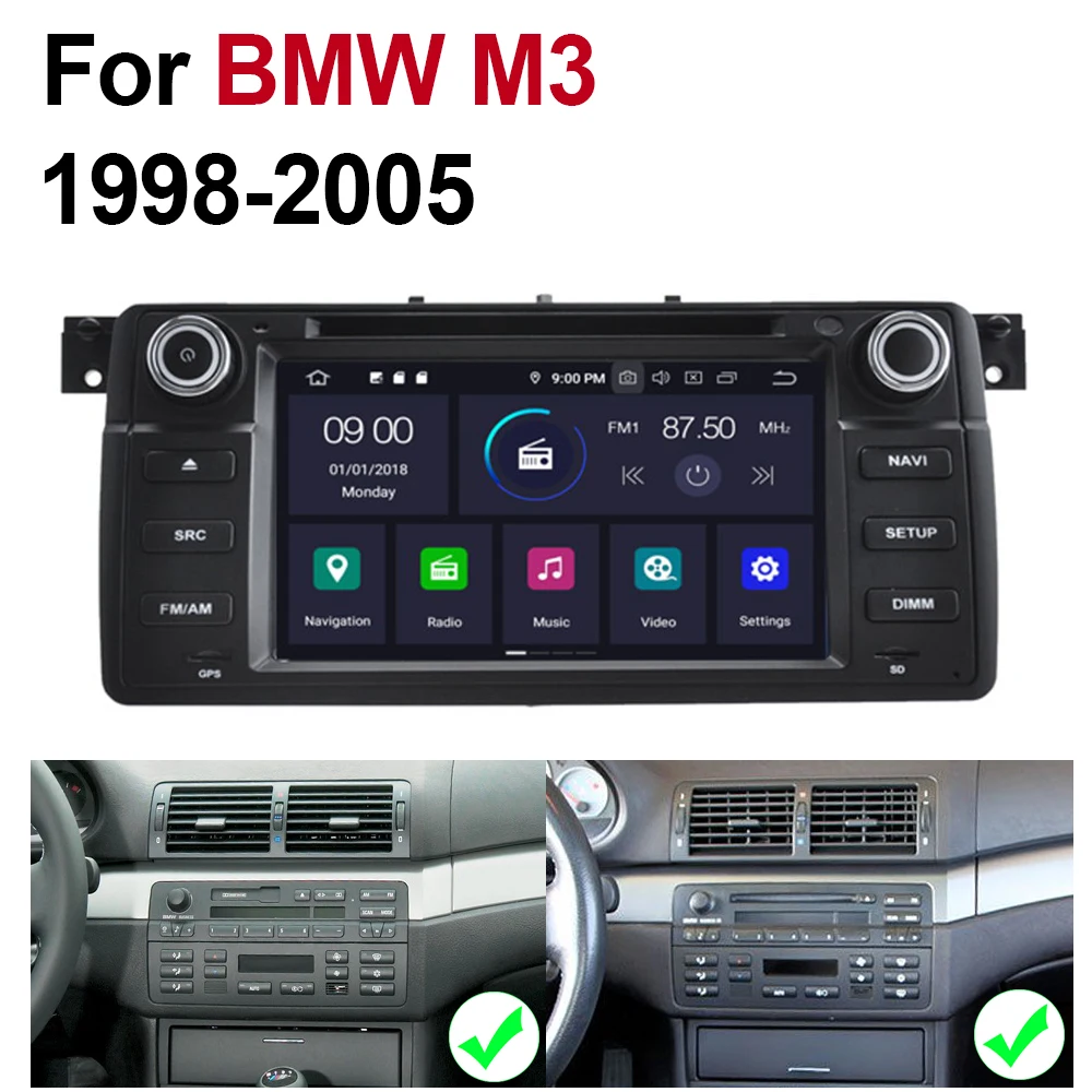 Cheap 2 Din Car Multimedia Player Android 9 Auto Radio For BMW M3 1998~2005 DVD GPS 8 Cores 4GB+32GB Bluetooth WiFi HD Screen Map 5 Cheap 2 Din Car Multimedia Player Android 9 Auto Radio For BMW M3 1998~2005 DVD GPS 8 Cores 4GB+32GB Bluetooth WiFi HD Screen Map 5