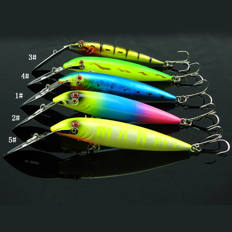 

Anmuka 1Pcs 12.5cm 12.8g Fishing Lure Minnow Hard Bait with 3 Fishing Hooks Fishing Tackle Lure 3D Eyes Free Shipping